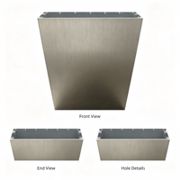 Boîtier en aluminium brossé extrudé sur mesure en stock pour appareil industriel, adaptateur secteur, contrôleur et boîtier de signalisation