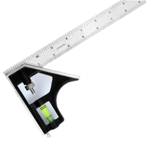 Combination Try Square Ruler 300mm Stainless Steel Level Adjustable Measuring Tool 0-360 Combination Square Set