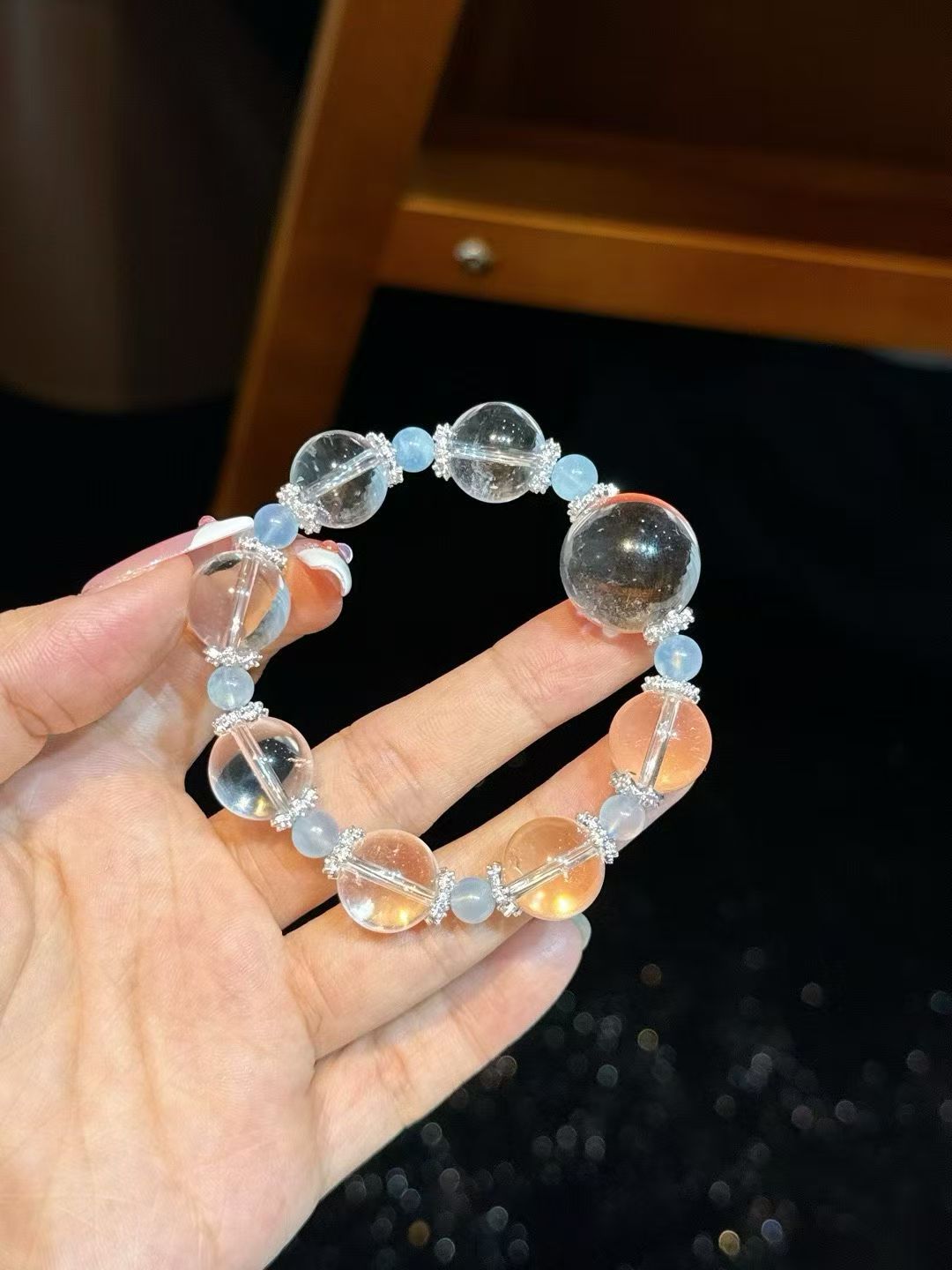 Blanco Cristal Aguamarina