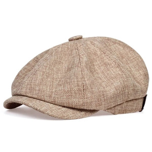 <span class=keywords><strong>Béret</strong></span> Octogonal de Style Rétro pour <span class=keywords><strong>Homme</strong></span>, <span class=keywords><strong>Casquette</strong></span> de Peintre en Lin Respirant et Léger, Idéal pour le Sport, le Printemps, l'Été et les Occasions Décontractées - Product Image 3