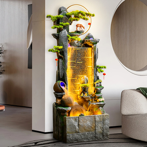 Ornements coulants d'atterrissage, hall d'entrée, attraction de la richesse, boule feng shui, salon, meuble TV, décoration, fontaine - Product Image 3