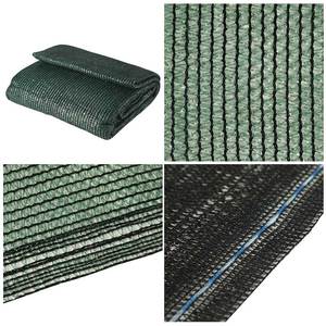 Malla de sombreo de punto por urdimbre 100% HDPE virgen, estabilizada contra rayos UV, verde oscuro, 80 g/m², con 40% y 80% de tasa de sombreo, corte para invernaderos y agricultura - Product Image 2