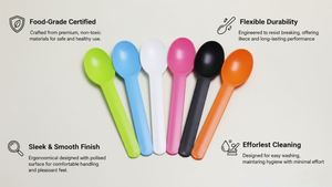 Cucharas de Helado Biodegradables de Almidón de Maíz al por Mayor, Cubiertos Desechables Ecológicos con Muestras Gratis - Product Image 5