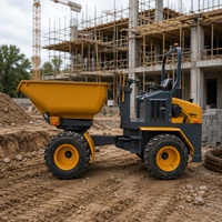Mini-dumper autoporté H-3000, capacité de 3000 kg, avec benne basculante hydraulique, pour travaux de chantier