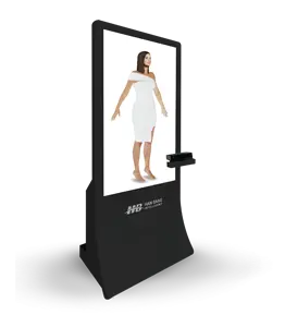 Kỹ thuật số người Mua sắm kỹ thuật số biển tương tác chiếu ảo Gương phòng 65 inch 3D phù hợp gương AR piercing gương