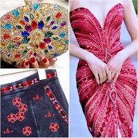 BOBOHOO usine Offre Spéciale 3A forme de larme néon Fluorescent lueur gemmes verre coudre sur strass pour Costume de danse Hijab