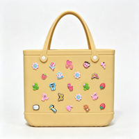 Bolso de Playa Ligero de EVA para Mamá, con Bloques de Color, Estructurado, Lavable, con Parte Superior Abierta, Impermeable, Bolso de Mano para Mamá