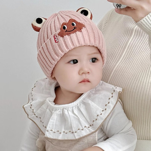 Gorro de punto con ojos de rana para bebés y niños pequeños, gorro unisex cálido para otoño e invierno, 50-52 cm - Product Image 2