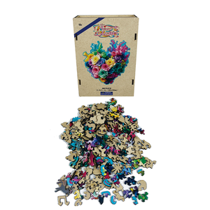 Rompecabezas de Madera Educativo y Ecológico de <span class=keywords><strong>300</strong></span> <span class=keywords><strong>Piezas</strong></span> con Diseño de Corazón Floral para Adultos, Decoración del Hogar y Relajación Olyda - Product Image 3