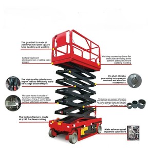 Platform Kerja Hidrolik Elektrik Bergerak dengan Tangga Gunting Otomatis 6m 8m 10m - Product Image 2