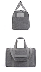 ODM Hafif Oxford Evcil Hayvan Taşıma Çantası Açık Hava Küçük Hayvanlar İçin Düz Desenli Fermuarlı Kafes, Nefes Alabilen File Tasarım - Product Image 2