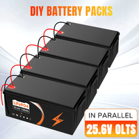 Batterie LiFePO4 24V 100Ah avec BMS, stock UE, pour camping-car, marine, système de stockage d'énergie solaire hors réseau