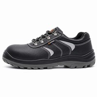 AIMVVSEC Sepatu Keselamatan dengan Ujung Baja Suede Hitam Anti Tusukan Tahan Panas Sepatu Kerja Industri untuk Bengkel Pengelasan