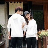 Sweat-shirt en coton fin avec logo personnalisé, pull en molleton uni à manches longues, coupe ample avec poche, imprimé lettres, pour homme, collection automne