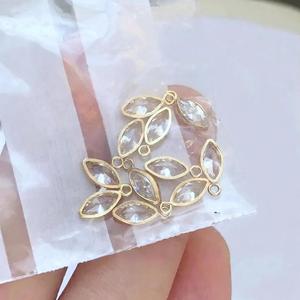 จี้เพชรทรงมาร์คีส์ขนาด 6 มม. 3 เม็ด ชุบทอง 14K รุ่น G60002 สำหรับทำสร้อยคอและเครื่องประดับ - Product Image 5