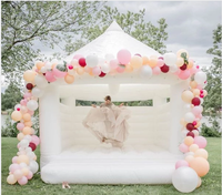 Maison de rebond gonflable en PVC blanc commercial fête d'enfants château sautant nouvelle vente de videur de mariage en plein air