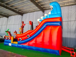 Castillo Inflable con Tobogán <span class=keywords><strong>de</strong></span> Barco Pirata y Pulpo, Combinado para Fiestas Infantiles <span class=keywords><strong>de</strong></span> Grado Comercial - Product Image 4