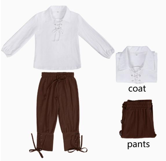 Ensemble pirate pour enfants marron