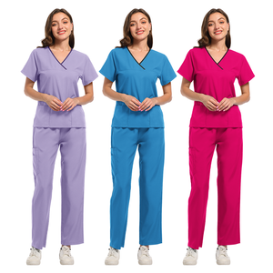 Prix de gros d'usine ensembles d'uniformes d'infirmières différentes couleurs ceinture élastique personnaliser vêtements d'infirmière médicale pour les femmes - Product Image 2