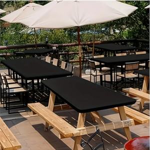 थोक आयत काले घटना लोचदार टेबल कवर टेबल कवर टेबलटॉप टॉपर टेबल टॉप टॉपर टेबल टेबल कैप बैंक्स - Product Image 2