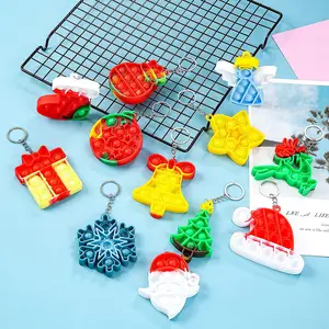 Top Seller Poppet Mini pelangi Push It gelembung Fidget mainan sensorik Anti stres anak-anak Fidget spinner Natal