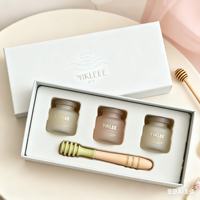 Individuell Bedruckte Wellpappe-Box mit Griff Honigglas Kerzen-Verpackung Geschenkbox 3er-Pack Getränke-Set Verpackungsbox
