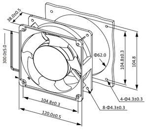 YENİ Çift Bilyalı Rulman 1238MM Su Geçirmez IP55/IP68 Alüminyum Alaşımlı Malzeme 220v AC Fan - Product Image 3