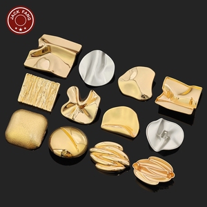 Botones Metálicos de Formas Irregulares de Button Factory, Botones con Vástago y Logotipo Grabado Personalizado, Botón de Zamak para Accesorios de Ropa - Product Image 3