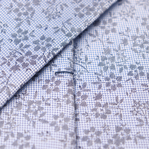 Corbata de Seda Jacquard de Lujo, Resistente, con Etiqueta Privada, Azul, OEM, Floral, Hecha <span class=keywords><strong>a</strong></span> <span class=keywords><strong>Mano</strong></span>, Venta al Por Mayor - Product Image 3