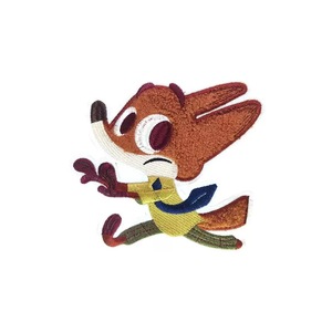 Toppe Ricamate in Ciniglia <span class=keywords><strong>Mr</strong></span>. Fox Pazzo, Simpatici Cartoni Animati per Bambini, Design Personalizzato Ecologico - Product Image 1