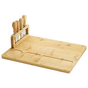 Wooden Cheese Board Set With <b>Knives</b> Multifunctional Serving Tray For <b>Bread</b> And Pastry Cutting Board - Product Image 4