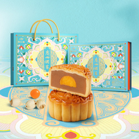Guangzhou Restaurant Meilleur Prix Promotion Gâteau de lune sain à faible teneur en sucre Sésame noir Haricot rouge Graines de lotus Pâte Jaune d'oeuf Gâteau de lune