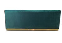 Ensemble de Banquettes de Restaurant Moderne en Velours Vert, Base en Acier Inoxydable, Prix de Gros, Canapé Banc de Café pour Cafétéria, Dîner, Hôtel