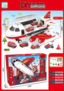 Fonction de lumière musicale 1:64 alliage friction transformer ingénierie avion de stockage - Product Image 6