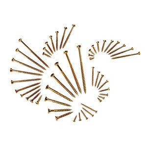 Vite <span class=keywords><strong>per</strong></span> Truciolato a Testa Svasata in Acciaio al Carbonio Zincato Giallo Metrico DIN7505 45mm 100mm - Product Image 2