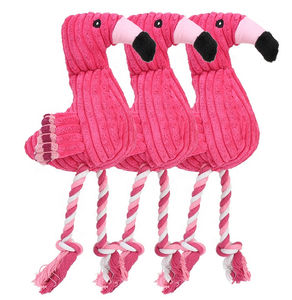 Toptan kuzu & Flamingo gıcırtılı peluş köpek oyuncaklar mısır kadife çiğnemek oyuncaklar, noel hediyeler için dayanıklı yumuşak doldurulmuş hayvanlar - Product Image 4