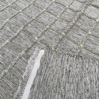 Light Sage Checkered Wool Rug 120x180cm Handmade Geometric Carpet for Living Room Decor Wholesale