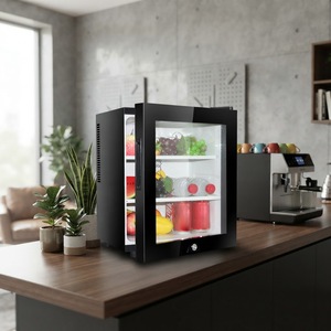 Mini réfrigérateur bar 30L, réfrigérateur compact rétro sur pied, thermostat réglable pour chambre à coucher, bureau - Product Image 1