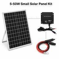 Panneau solaire en verre trempé 20W 12V avec cadre en aluminium et contrôleur PWM, prêt à l'emploi pour unité de surveillance routière