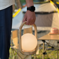 Lampe de nuit portable à LED rechargeable 2000mAh, dôme en verre de lanterne, décoration sans fil, usine BSCI