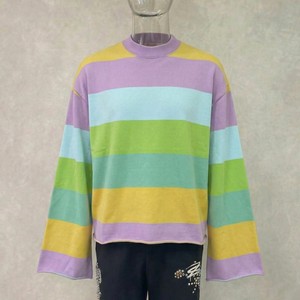 Custom 100% Cotton DTG Print Tee Heavyweight Cropped Raw Hem Men's <strong>T</strong>-<strong>shirt</strong> <strong>Easter</strong> Themed Stripes Flare Long Sleeves <strong>T</strong> <strong>Shirt</strong> - Product Image 1
