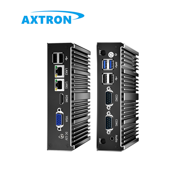 Industrial Fanless Mini PC with 2 LAN 6 USB 2 COM Wifi 4G J1900 Compatible with Linux and Windows