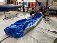 Bote Inflable de Remo Raft 410 de Hypalon y PVC para Deportes al Aire Libre y Carreras, Portátil para Pesca y Rafting en Lagos y Ríos