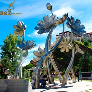 Decorazione moderna della città popolare grande scultura colorata di tulipano in acciaio inossidabile di grandi dimensioni - Product Image 6