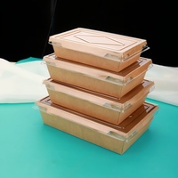 Boîtes d'emballage alimentaire rigides en papier kraft mat, écologiques, recyclables, avec fermeture magnétique et poignée, pour plats à emporter