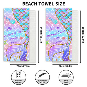 <span class=keywords><strong>Toalla</strong></span> de piscina de sirena de secado rápido para niños <span class=keywords><strong>Toalla</strong></span> de baño de <span class=keywords><strong>microfibra</strong></span> de cola de sirena de fantasía <span class=keywords><strong>Toalla</strong></span> de playa ligera grande para niñas - Product Image 2