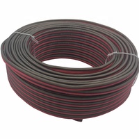 1 rouleau de 102 ''pieds (31 mètres) CCA fil de haut-parleur audio de voiture calibre 12 AWG câble de haut-parleur plat parallèle à gaine givrée flexible