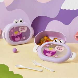 Children's Cartoon Plastic <b>Lunch</b> <b>Box</b> Students Work <b>Compartment</b> Microwaveable <b>Lunch</b> <b>Box</b> Portable Tableware - Product Image 4