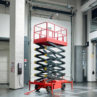 Plateforme élévatrice mobile à ciseaux hydraulique de haute qualité, 8 m, 10 m, 12 m, 14 m, traction électrique, mât vertical, antidérapante, en acier inoxydable
