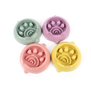 Atacado novo design colorido de plástico, alimentador de animais de estimação, tigela lenta, fibra de bambu, <span class=keywords><strong>pet</strong></span>, alimentação, cão - Product Image 1